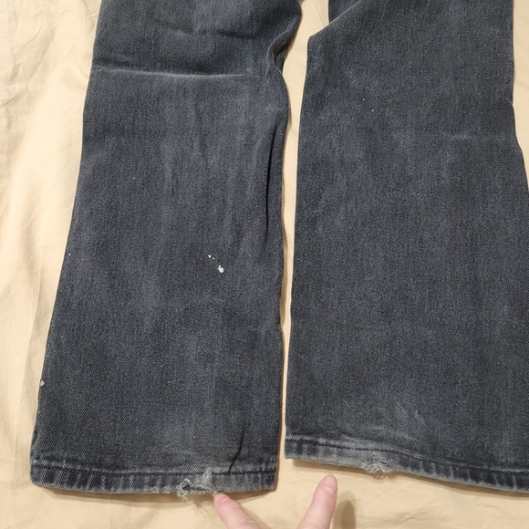 Vintage 90's Orange Tab Levis Classic Straight Leg Black Jeans Sz 34/32 - Picture 9 of 15
